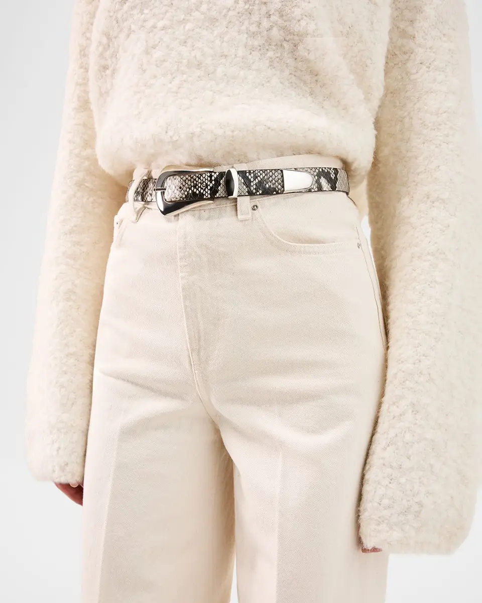 Déhanche Colette Snake-Embossed Leather Belt | Thumbnail 2 Déhanche Colette Snake-Embossed Leather Belt | Thumbnail 2