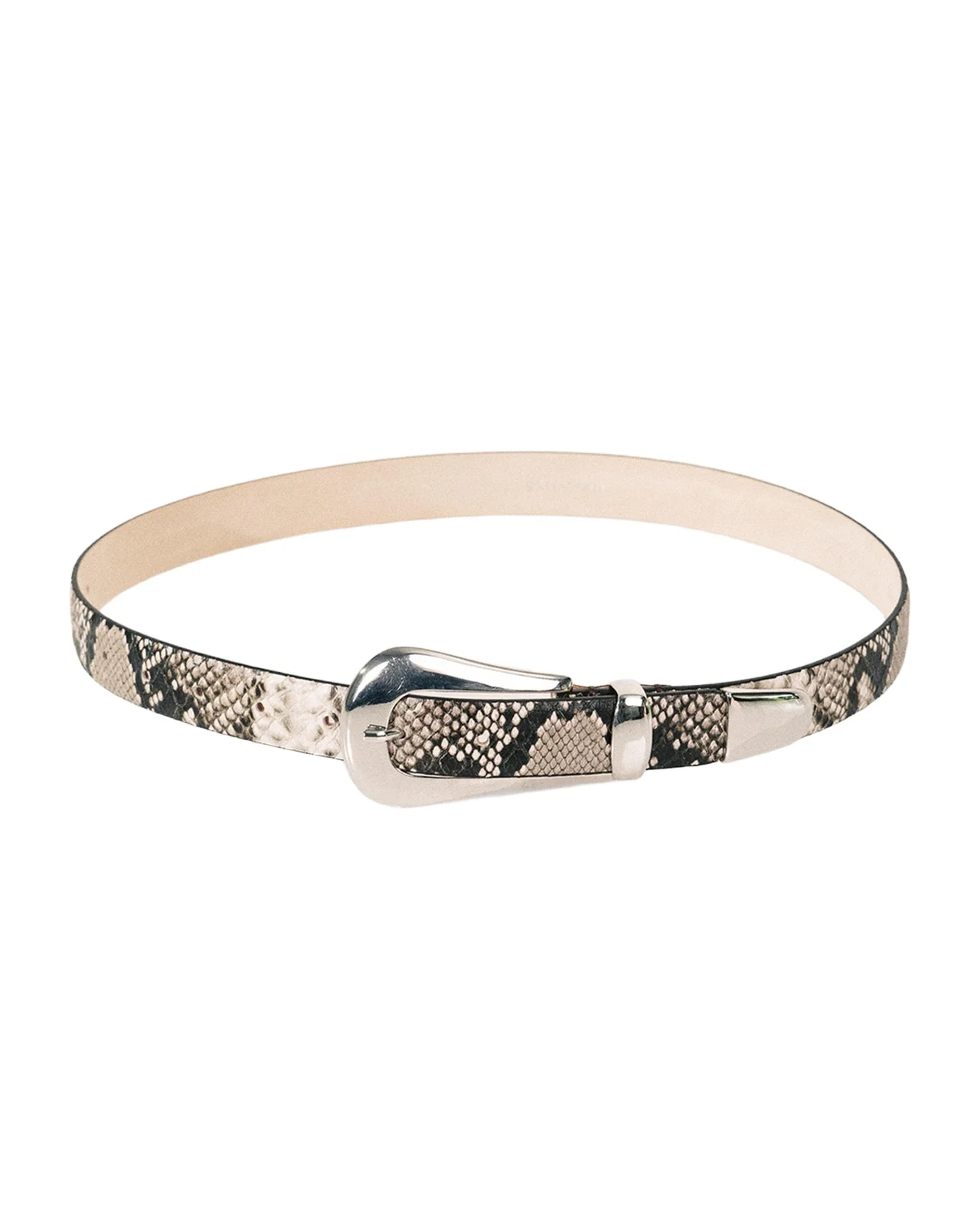 Colette Snake-Embossed Leather Belt Colette Snake-Embossed Leather Belt