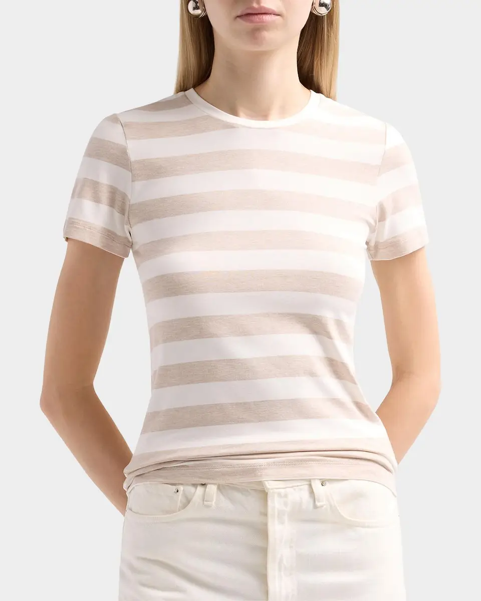 MAJESTIC FILATURES Striped Jersey T-Shirt | Thumbnail 5 MAJESTIC FILATURES Striped Jersey T-Shirt | Thumbnail 5