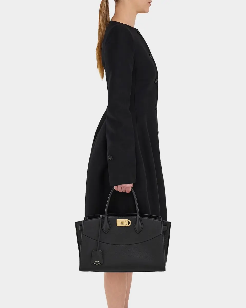 Ferragamo New Studio Medium Leather Top Handle Bag | Thumbnail 2