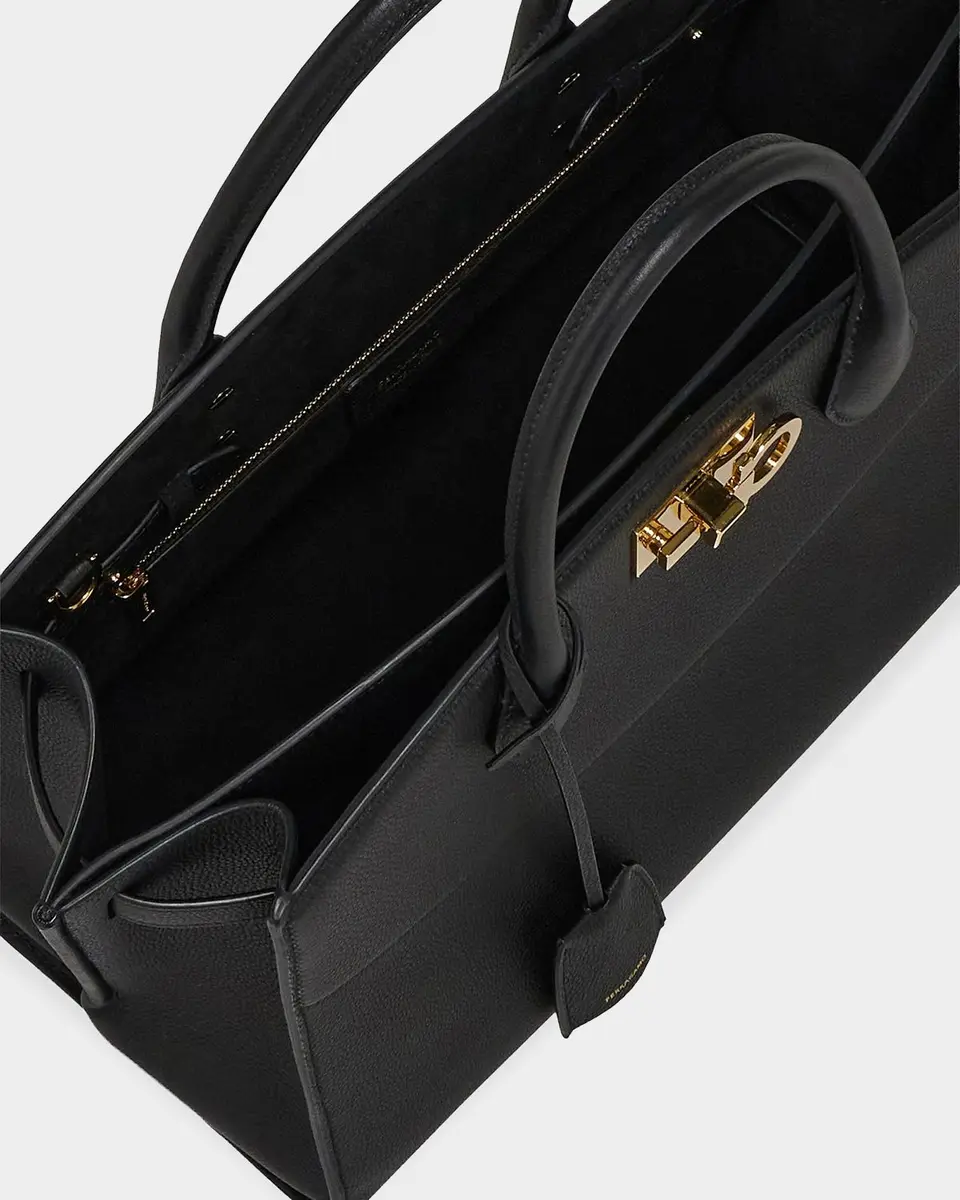 Ferragamo New Studio Medium Leather Top Handle Bag | Thumbnail 4