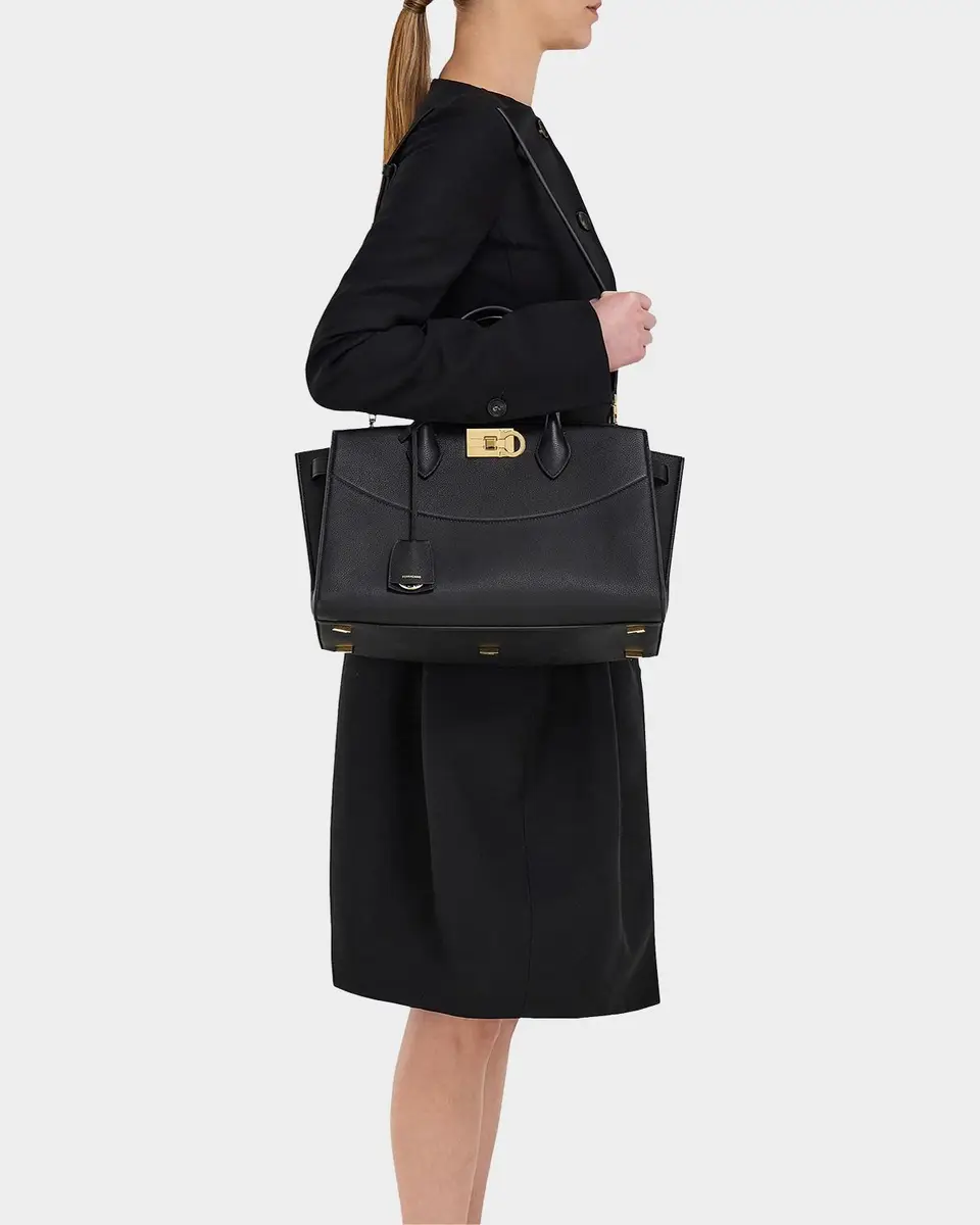 Ferragamo New Studio Medium Leather Top Handle Bag | Thumbnail 5