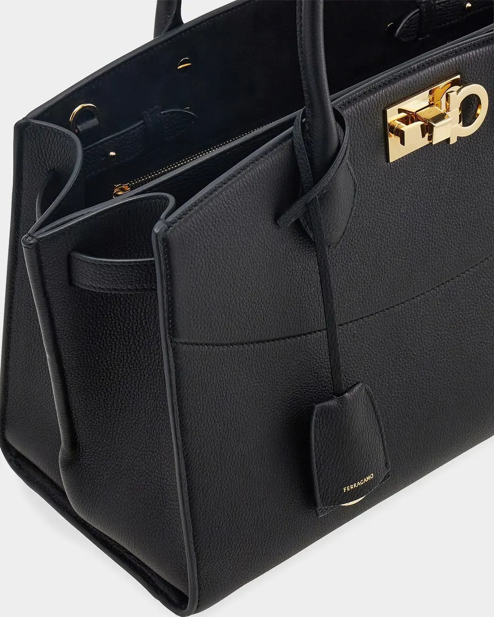Ferragamo New Studio Medium Leather Top Handle Bag | Thumbnail 8