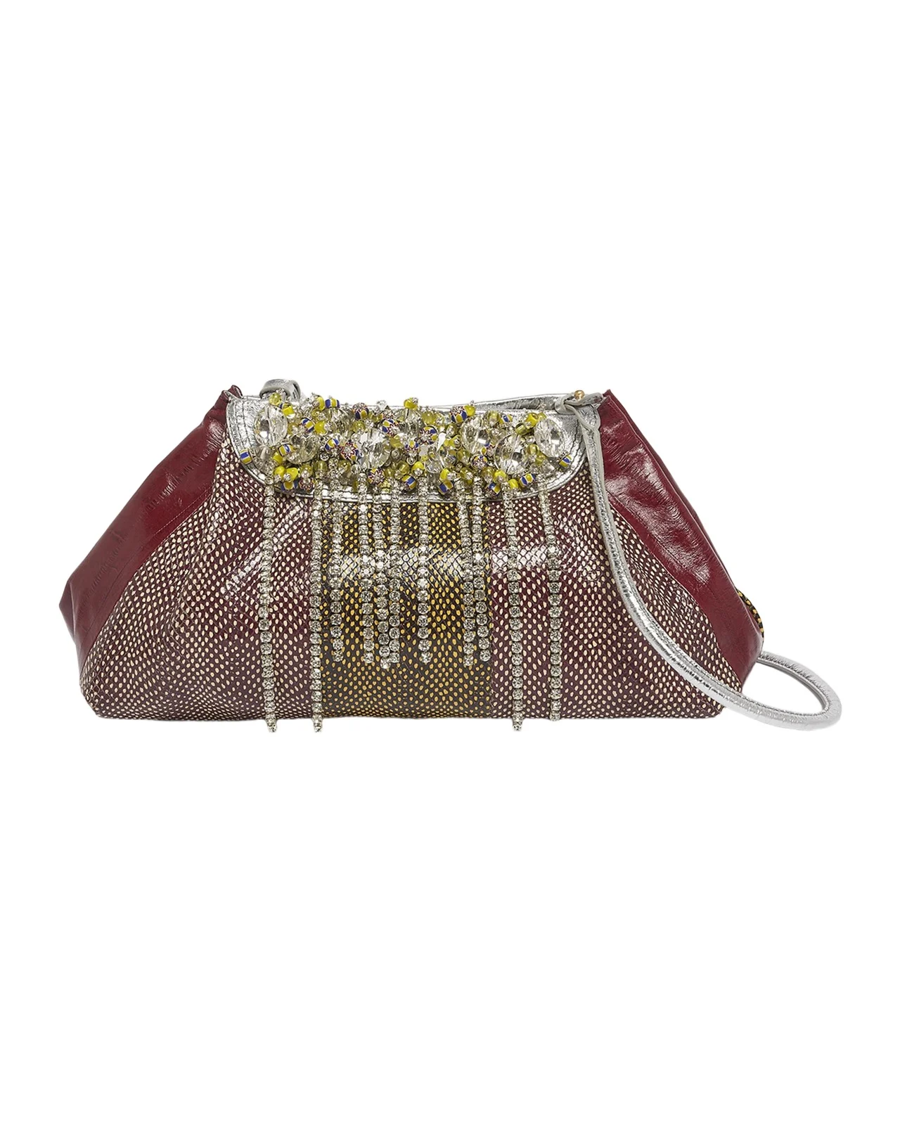Medium Embellished Leather Clutch Medium Embellished Leather Clutch