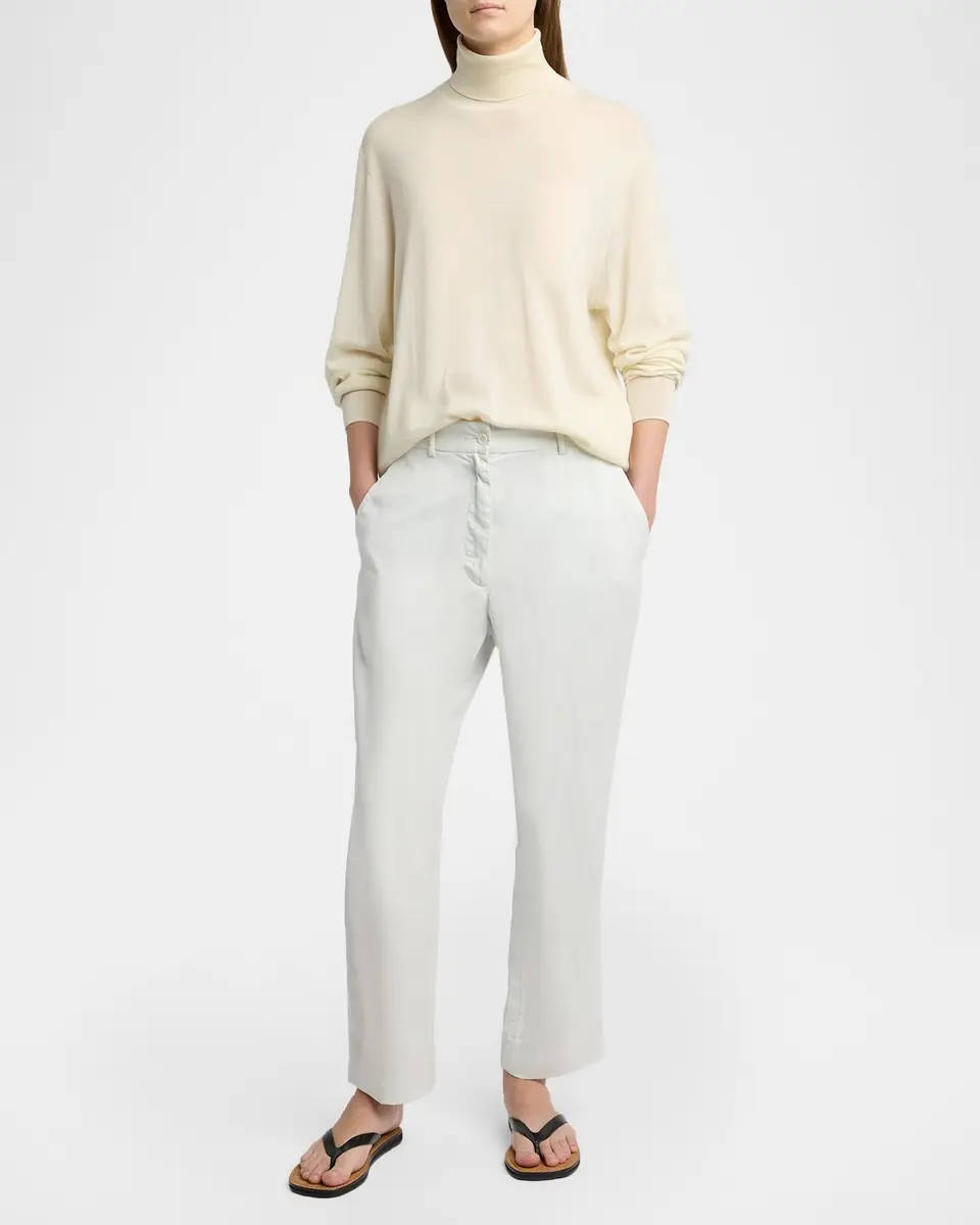 The Row Karsten Cotton Straight-Leg Ankle Pants | Thumbnail 2 The Row Karsten Cotton Straight-Leg Ankle Pants | Thumbnail 2