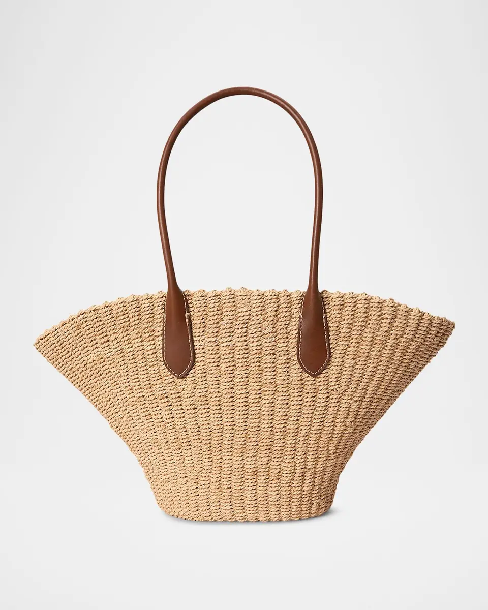 Polo Ralph Lauren Bellport Raffia Basket Tote Bag | Thumbnail 3 Polo Ralph Lauren Bellport Raffia Basket Tote Bag | Thumbnail 3