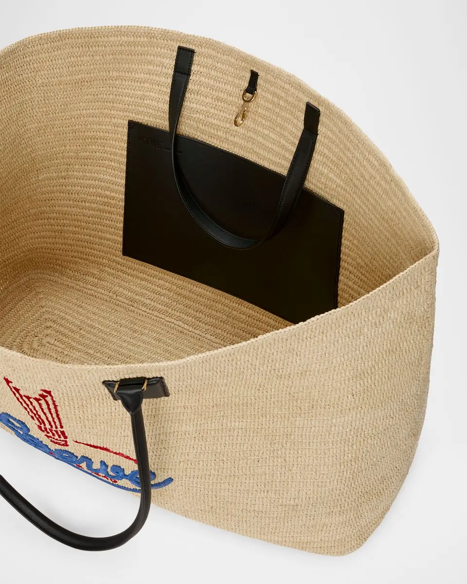 Loewe Verano XL Embroidered Raffia Tote Bag | Thumbnail 5 Loewe Verano XL Embroidered Raffia Tote Bag | Thumbnail 5