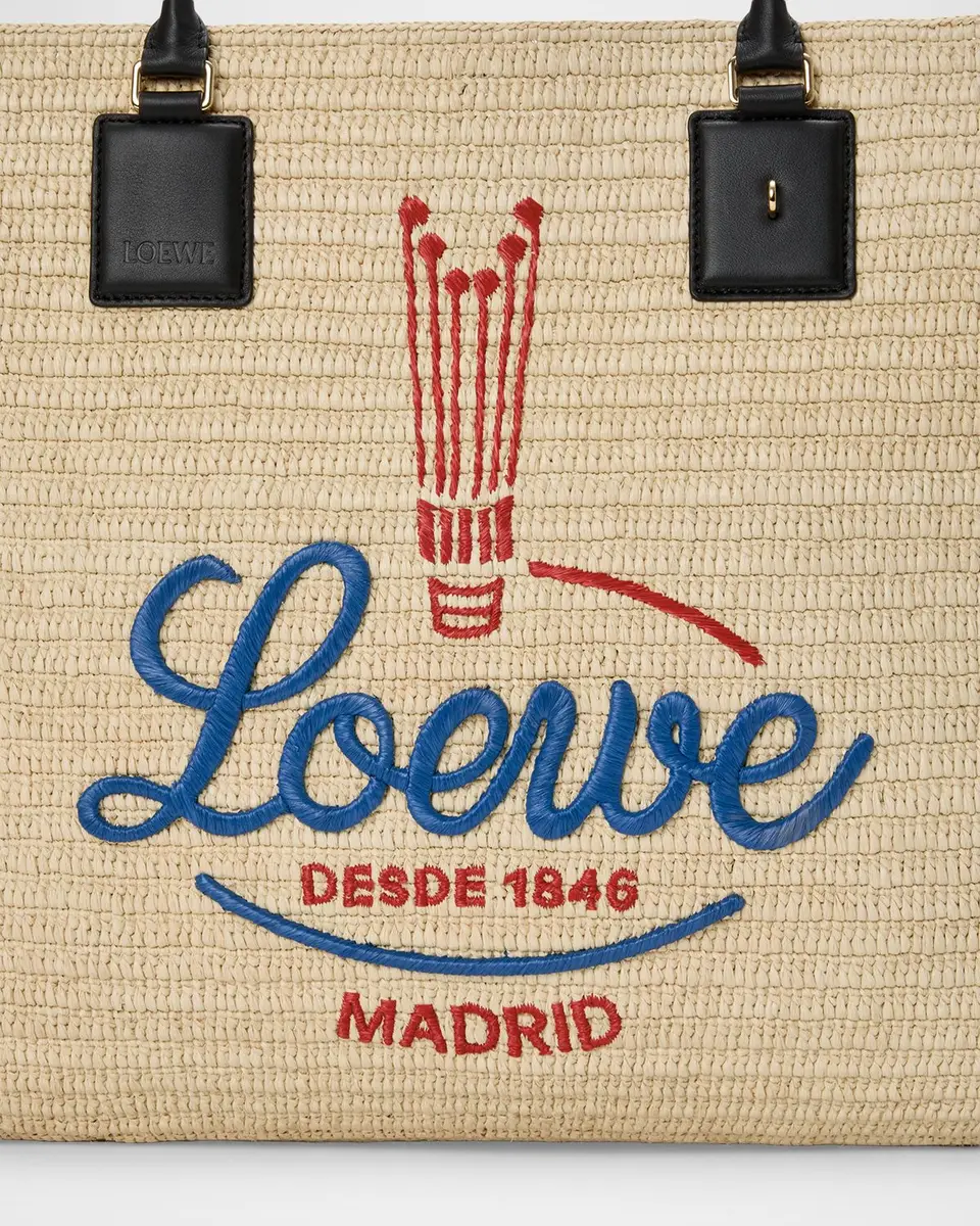 Loewe Verano XL Embroidered Raffia Tote Bag | Thumbnail 7 Loewe Verano XL Embroidered Raffia Tote Bag | Thumbnail 7