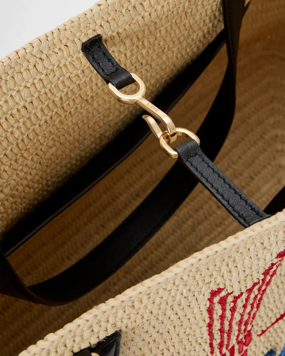 Loewe Verano XL Embroidered Raffia Tote Bag | Thumbnail 9 Loewe Verano XL Embroidered Raffia Tote Bag | Thumbnail 9