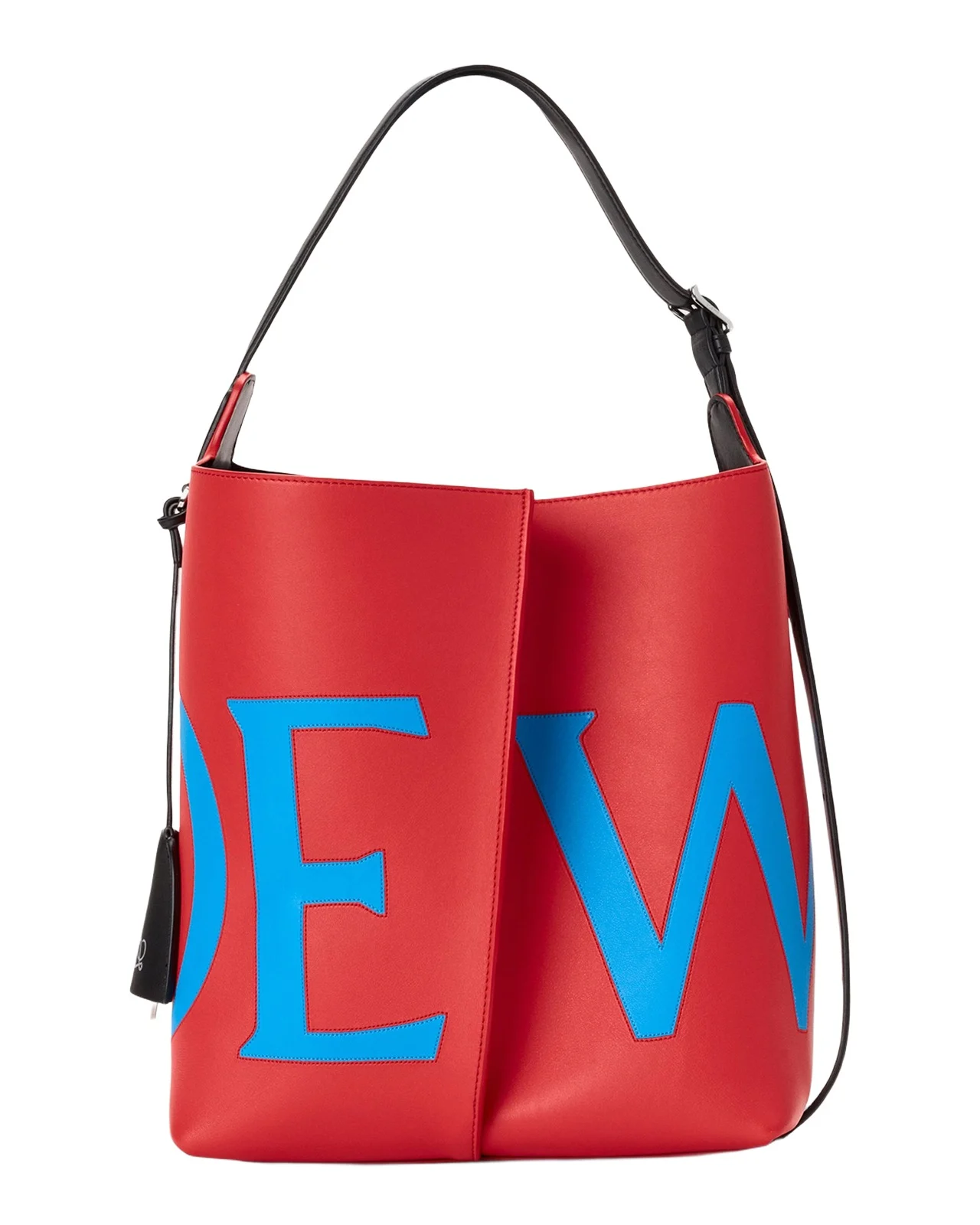 Loewe Bilbao Logo-Print Leather Trapeze Bucket Bag