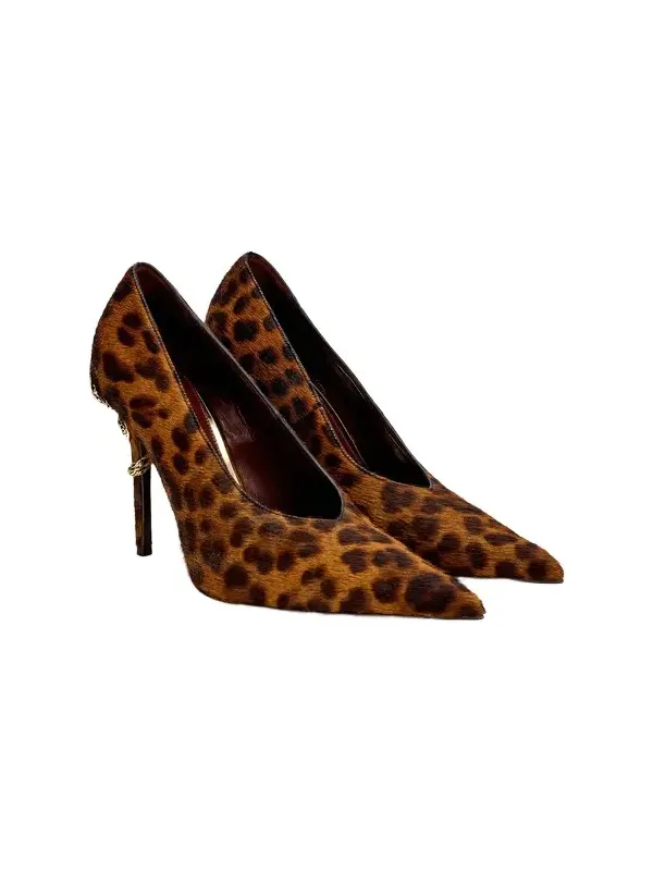 Pumps Serpentine in Leather with Jaguar Print