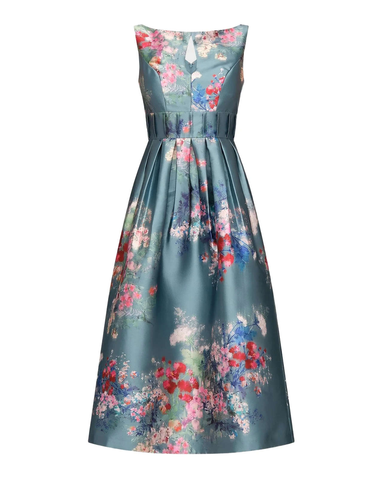 Kay Unger New York Hara Floral Tea-Length Dress