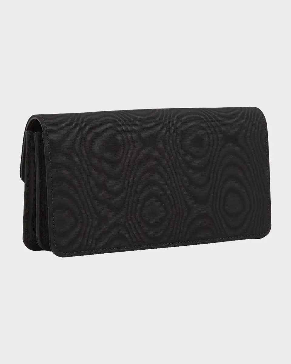 Valentino Garavani Crystal VLogo Moire Clutch Bag | Thumbnail 2 Valentino Garavani Crystal VLogo Moire Clutch Bag | Thumbnail 2