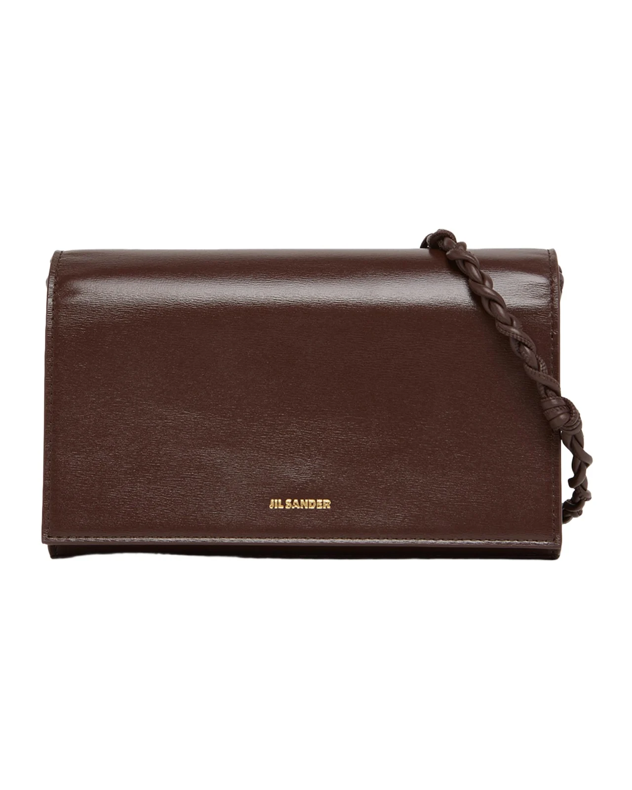 Jil Sander Tangle Leather Wallet-On-Strap