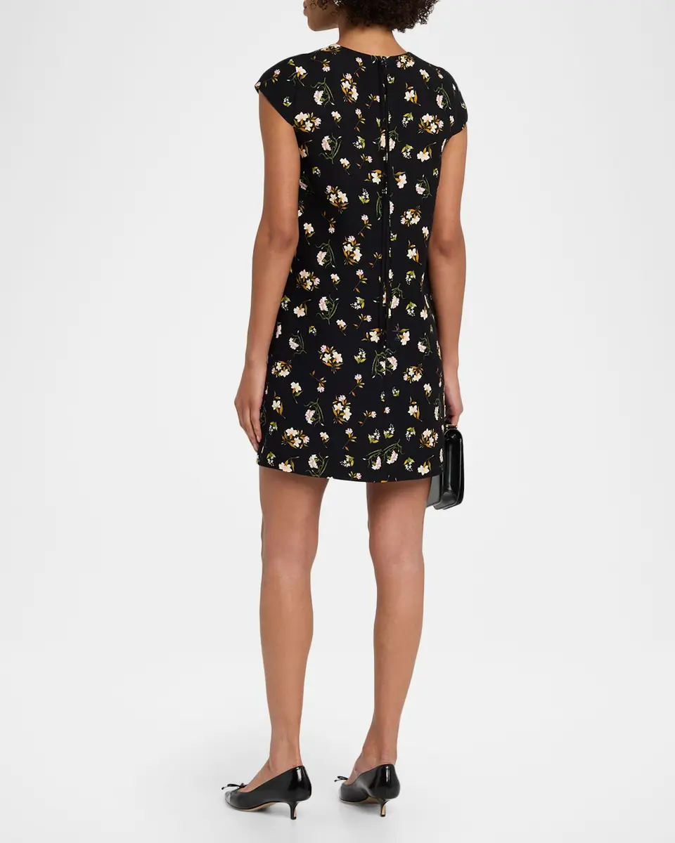 Adam Lippes Izzy Floral-Print Cap-Sleeve Mini Dress | Thumbnail 3 Adam Lippes Izzy Floral-Print Cap-Sleeve Mini Dress | Thumbnail 3