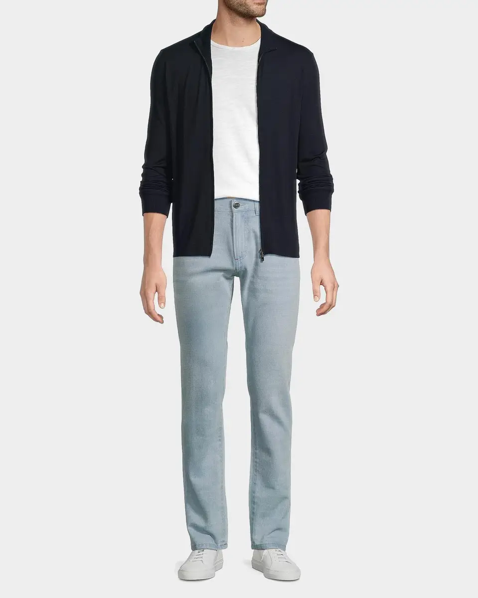 Isaia Men's Wool Zip-Up Sweater | Thumbnail 2 Isaia Men's Wool Zip-Up Sweater | Thumbnail 2