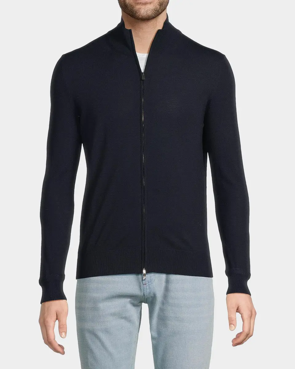 Isaia Men's Wool Zip-Up Sweater | Thumbnail 4 Isaia Men's Wool Zip-Up Sweater | Thumbnail 4