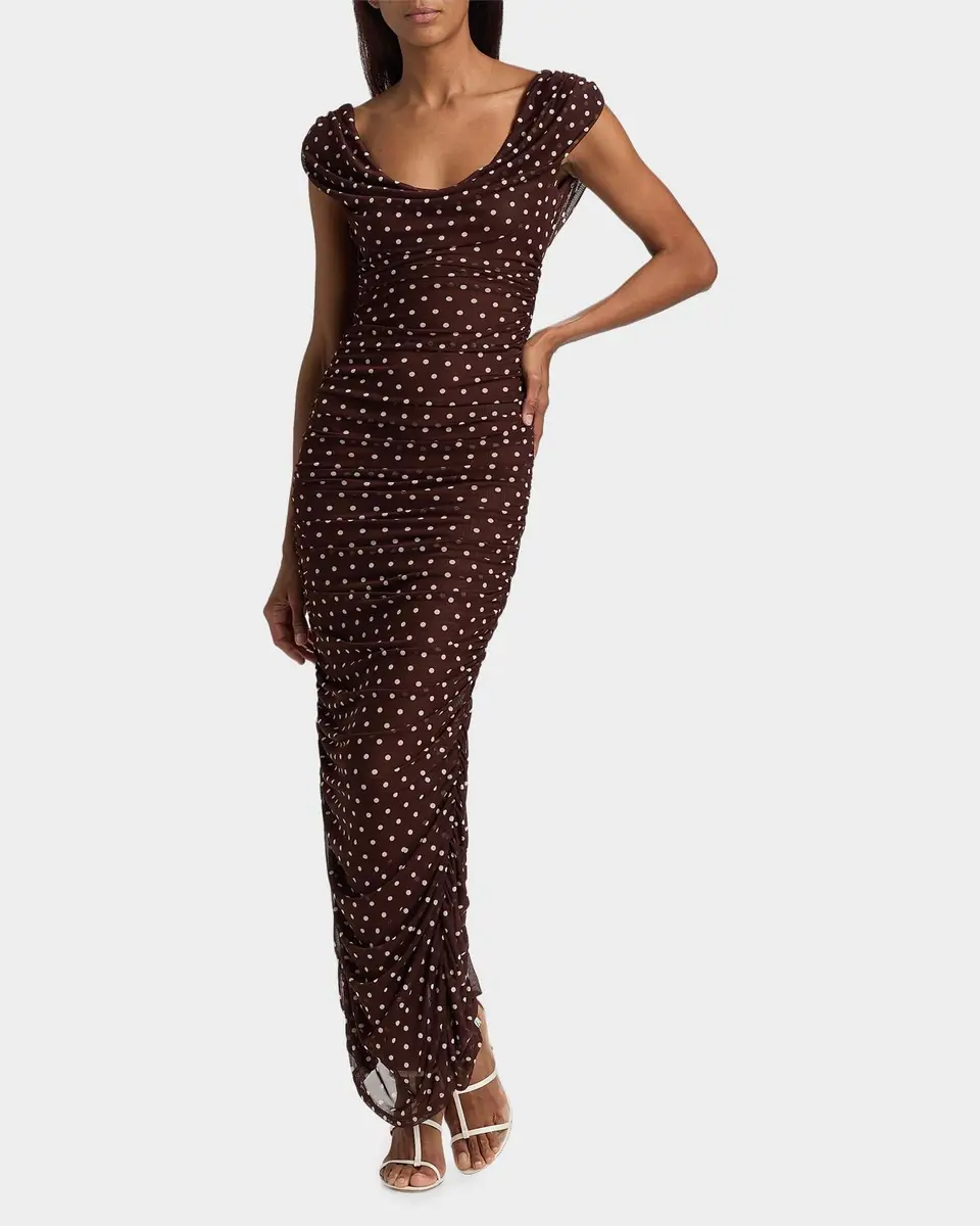 BLACK HALO Evangeline Polka Dot Maxi Dress | Thumbnail 2 BLACK HALO Evangeline Polka Dot Maxi Dress | Thumbnail 2