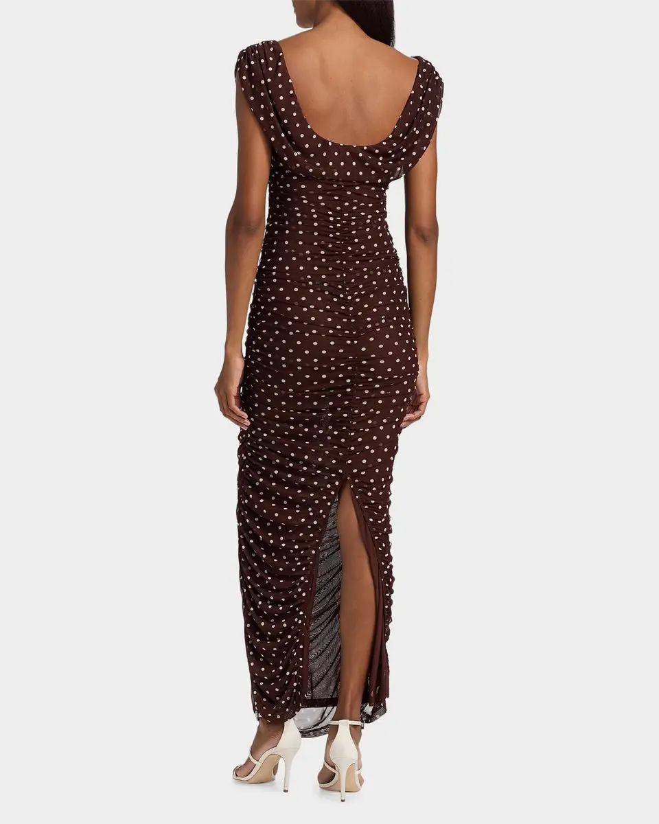 BLACK HALO Evangeline Polka Dot Maxi Dress | Thumbnail 3 BLACK HALO Evangeline Polka Dot Maxi Dress | Thumbnail 3