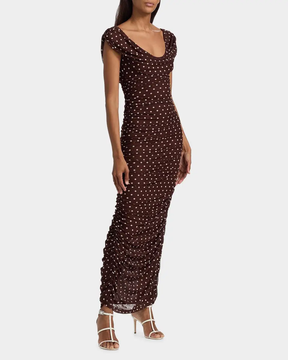 BLACK HALO Evangeline Polka Dot Maxi Dress | Thumbnail 7 BLACK HALO Evangeline Polka Dot Maxi Dress | Thumbnail 7