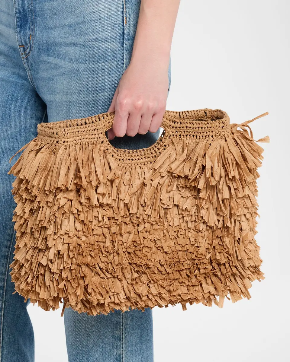 A.L.C. Charlie Fringe Raffia Top-Handle Bag | Thumbnail 2 A.L.C. Charlie Fringe Raffia Top-Handle Bag | Thumbnail 2