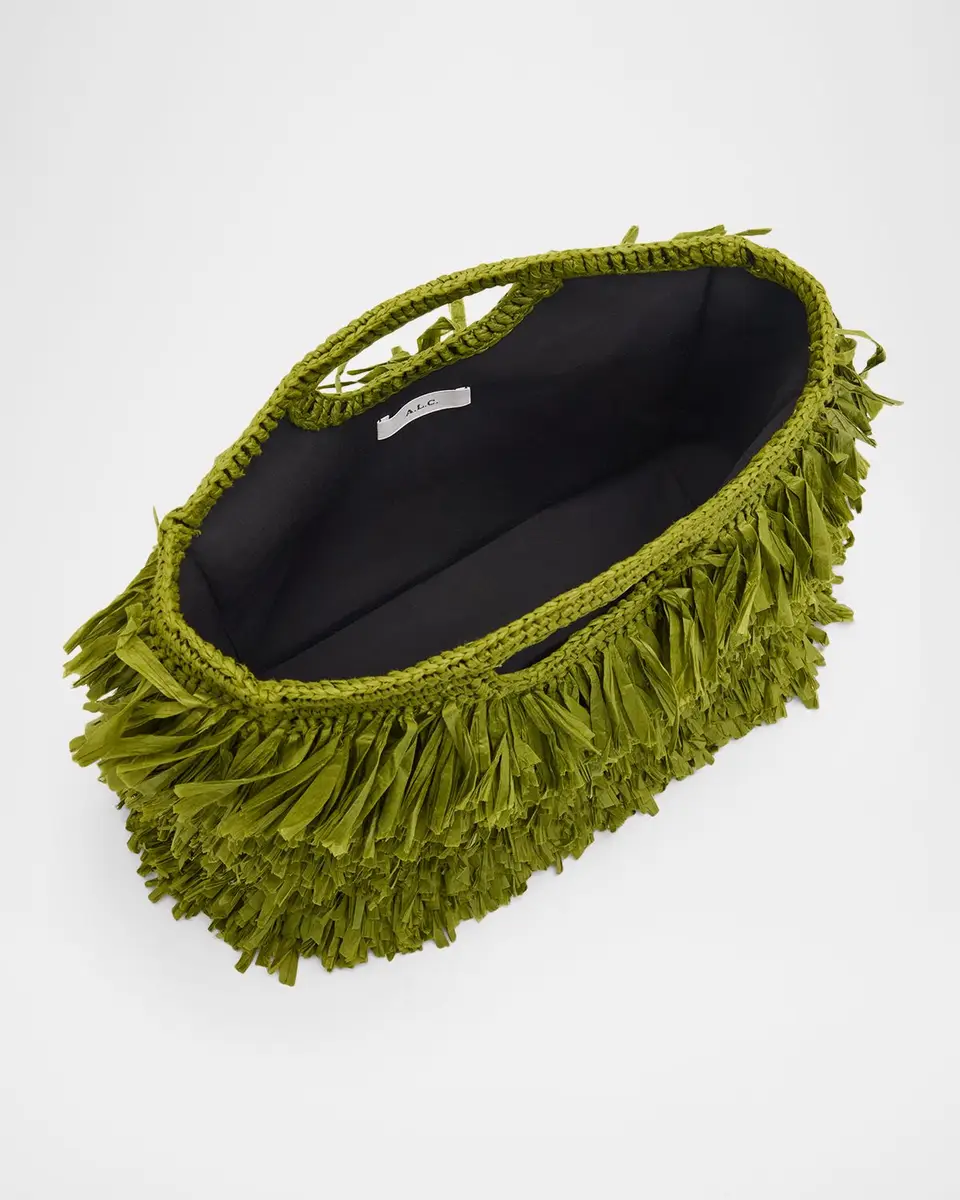 A.L.C. Charlie Fringe Raffia Top-Handle Bag | Thumbnail 9 A.L.C. Charlie Fringe Raffia Top-Handle Bag | Thumbnail 9