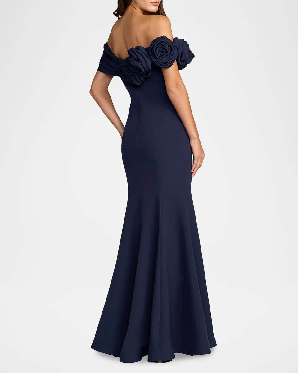 Mac Duggal Ieena One Satin Off-The-Shoulder Gown | Thumbnail 3 Mac Duggal Ieena One Satin Off-The-Shoulder Gown | Thumbnail 3