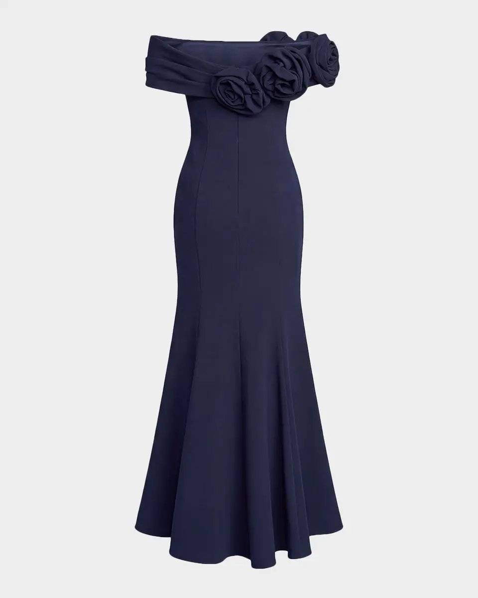 Mac Duggal Ieena One Satin Off-The-Shoulder Gown | Thumbnail 6 Mac Duggal Ieena One Satin Off-The-Shoulder Gown | Thumbnail 6