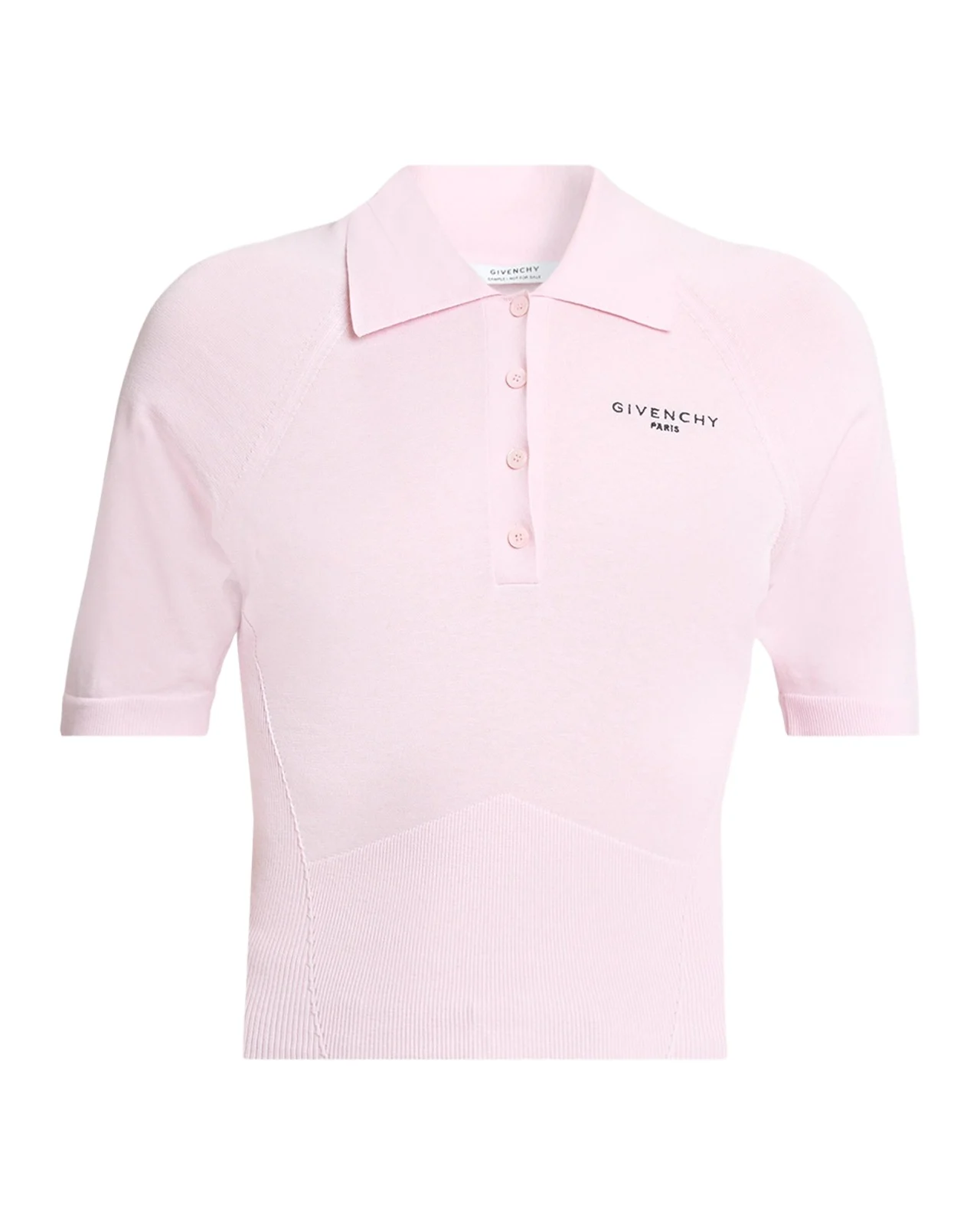 Short-Sleeve Cotton-Silk Cropped Polo Shirt Short-Sleeve Cotton-Silk Cropped Polo Shirt