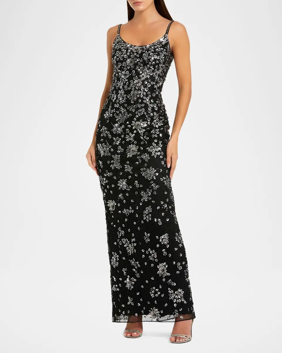 Mac Duggal Floral-Embellished Column Gown | Thumbnail 2
