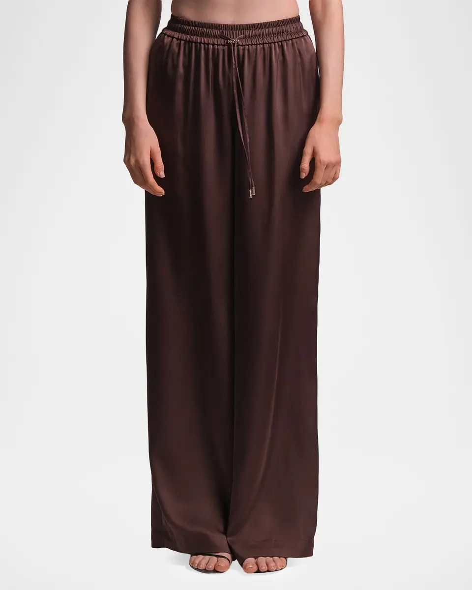 BCBGMAXAZRIA Amara Wide-Leg Charmeuse Pants | Thumbnail 4 BCBGMAXAZRIA Amara Wide-Leg Charmeuse Pants | Thumbnail 4