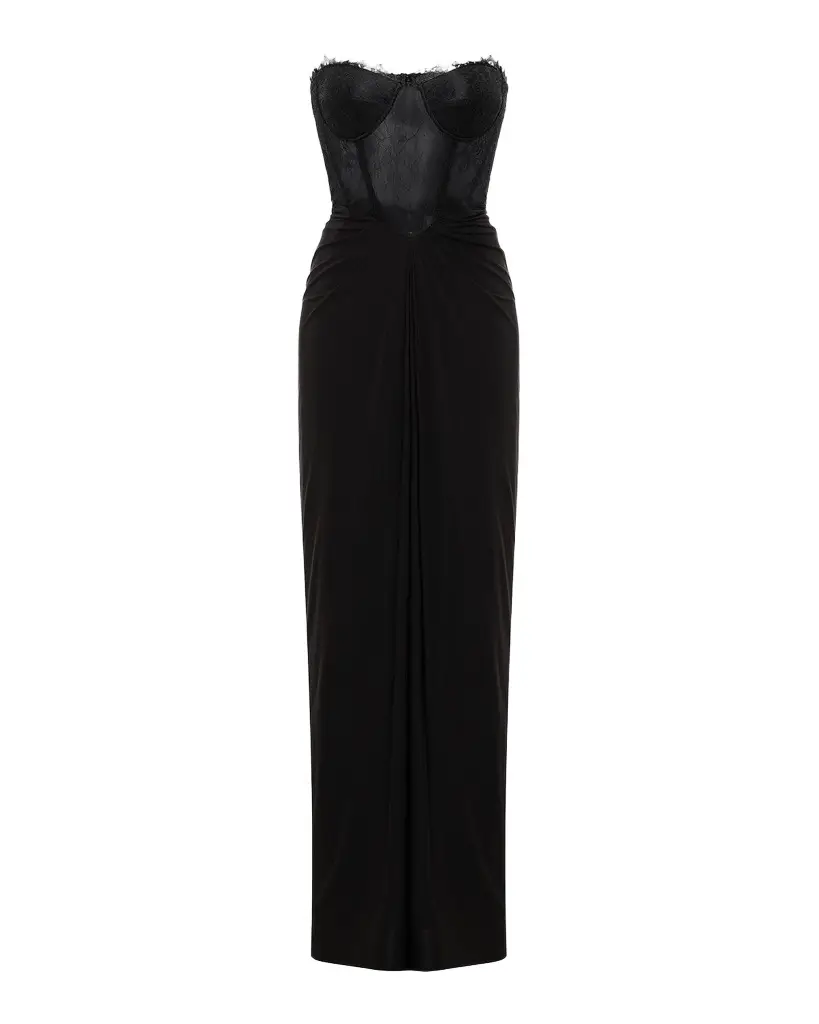 BCBGMAXAZRIA Strapless Lace & Jersey Gown | Image 1 BCBGMAXAZRIA Strapless Lace & Jersey Gown | Image 1