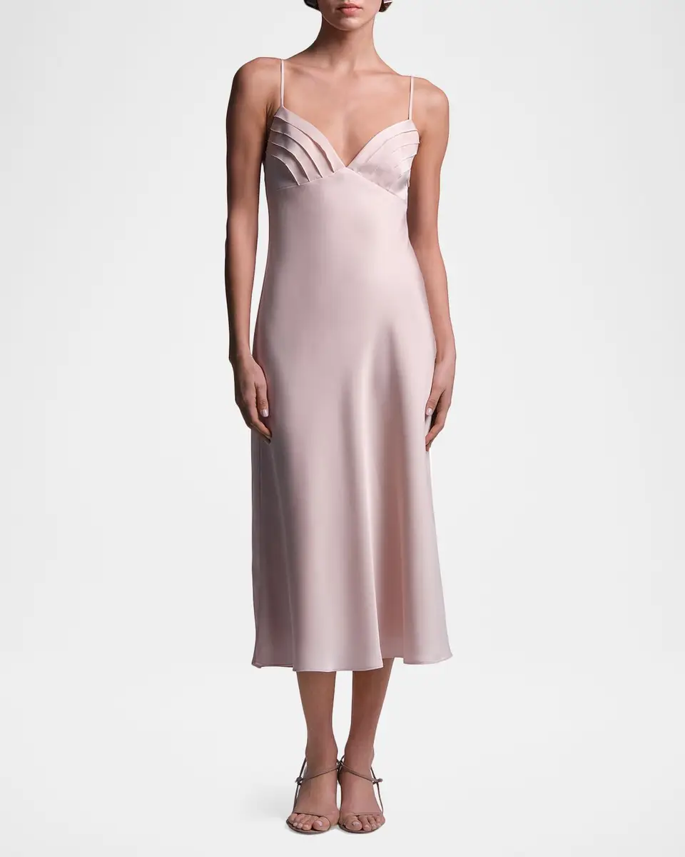 BCBGMAXAZRIA Mona Sleeveless Charmeuse Midi Slip Dress | Thumbnail 2