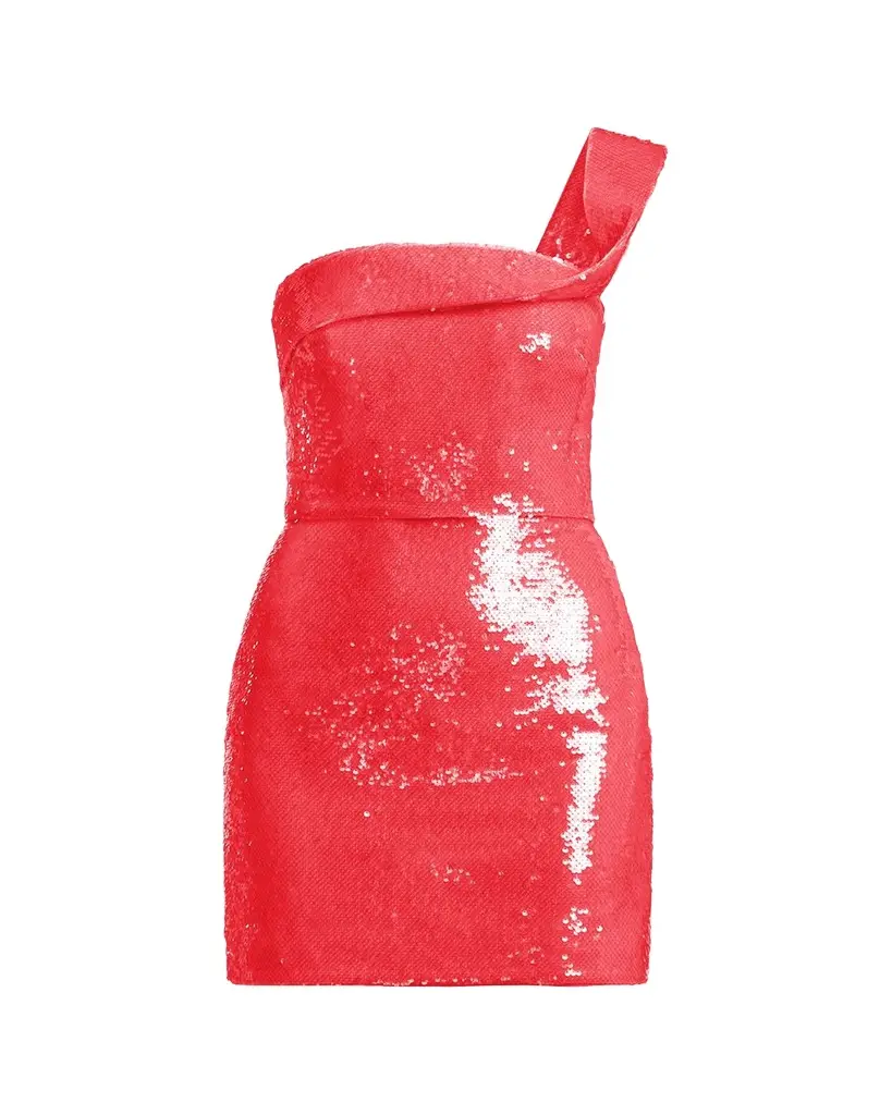 BCBGMAXAZRIA Maci One-Shoulder Sequin Mini Dress | Image 1 BCBGMAXAZRIA Maci One-Shoulder Sequin Mini Dress | Image 1