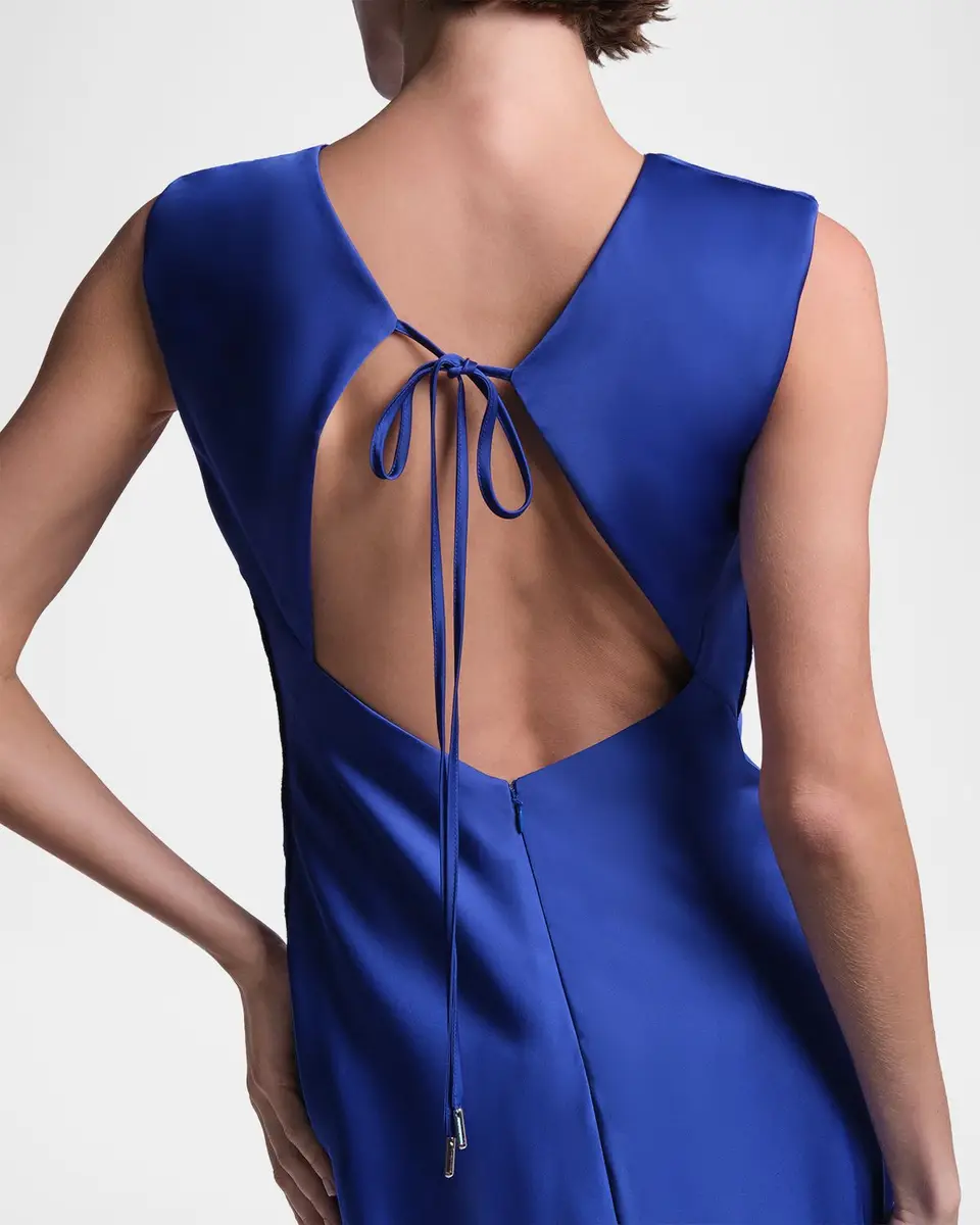 BCBGMAXAZRIA Leha Cut-Out Satin Midi Dress | Thumbnail 5
