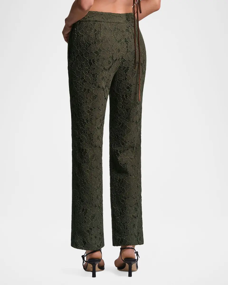 BCBGMAXAZRIA Safiya Cropped Guipure Lace Pants | Thumbnail 3
