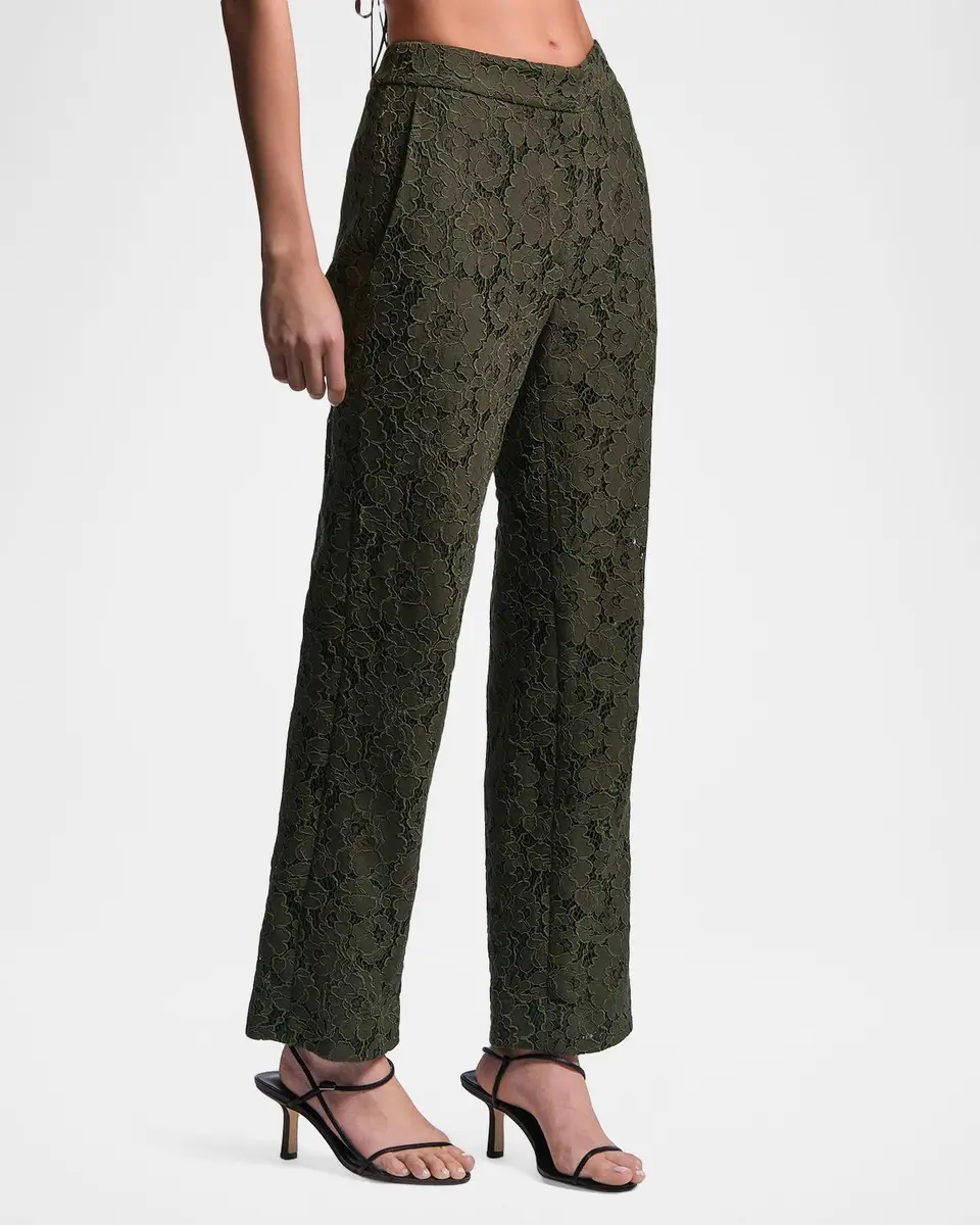 BCBGMAXAZRIA Safiya Cropped Guipure Lace Pants | Thumbnail 4