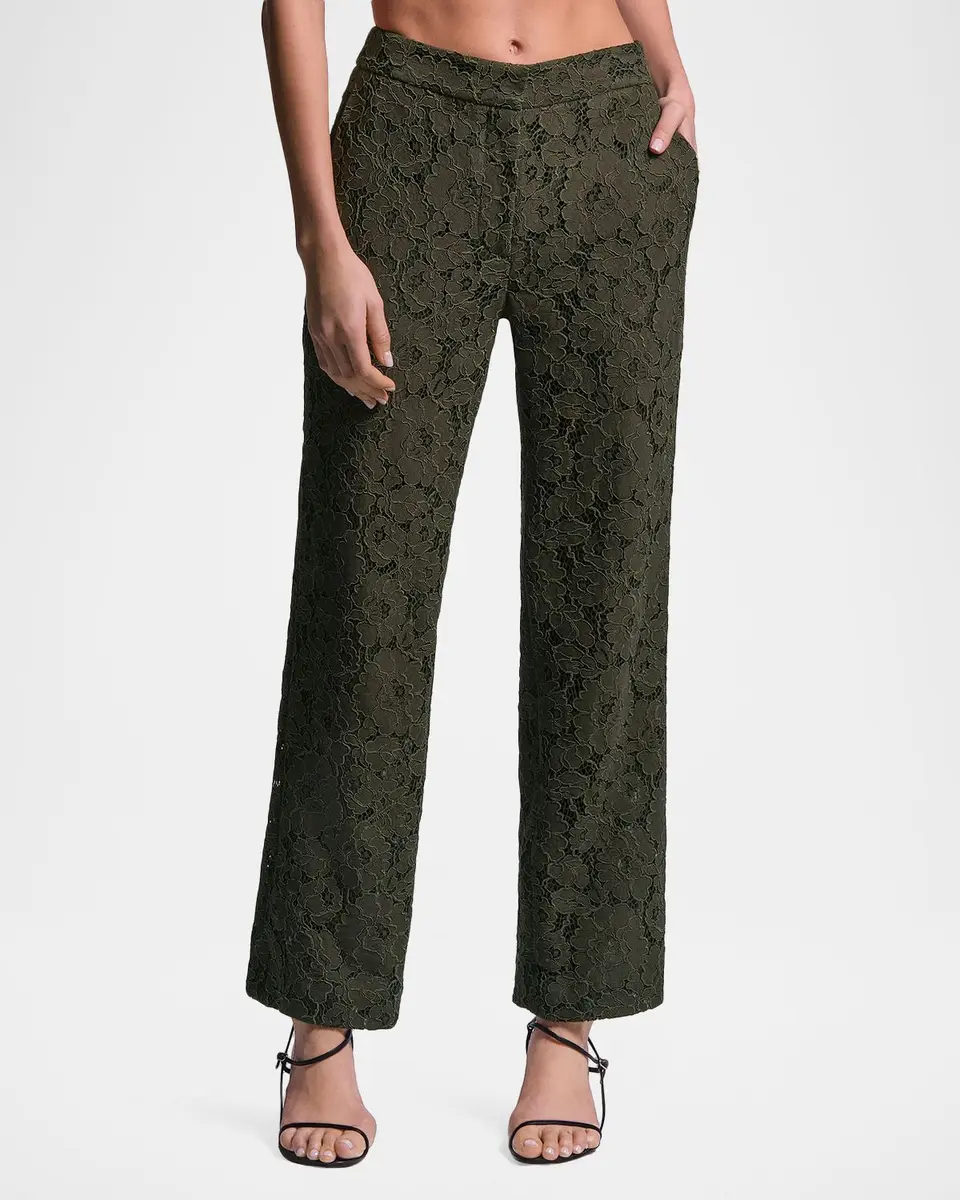 BCBGMAXAZRIA Safiya Cropped Guipure Lace Pants | Thumbnail 5
