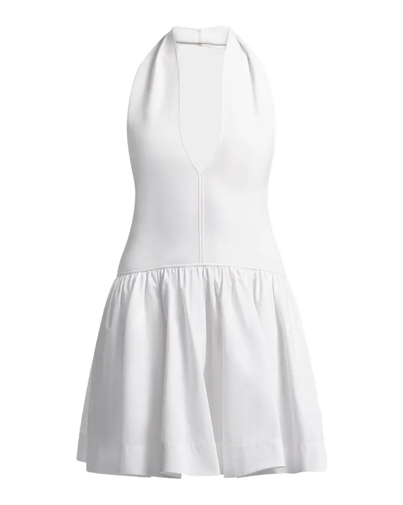 BCBGMAXAZRIA Perle Plunging Fit-&-Flare Mini Dress | Image 1 BCBGMAXAZRIA Perle Plunging Fit-&-Flare Mini Dress | Image 1