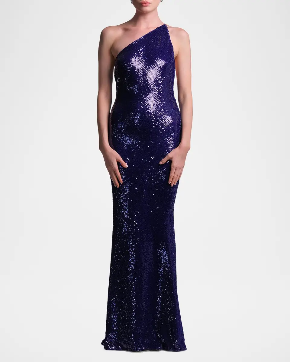 BCBGMAXAZRIA Estelle Open-Back Sequin Column Gown | Thumbnail 2 BCBGMAXAZRIA Estelle Open-Back Sequin Column Gown | Thumbnail 2