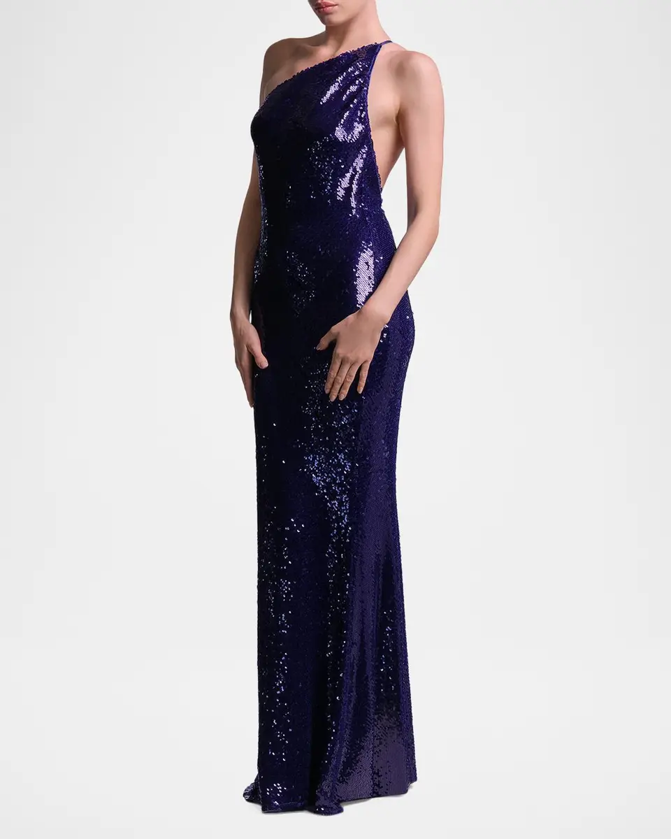 BCBGMAXAZRIA Estelle Open-Back Sequin Column Gown | Thumbnail 4 BCBGMAXAZRIA Estelle Open-Back Sequin Column Gown | Thumbnail 4