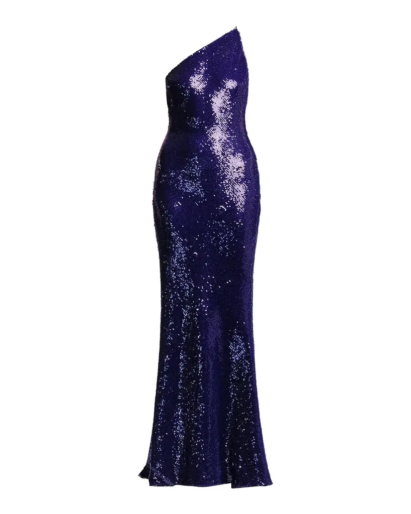 BCBGMAXAZRIA Estelle Open-Back Sequin Column Gown | Image 1 BCBGMAXAZRIA Estelle Open-Back Sequin Column Gown | Image 1