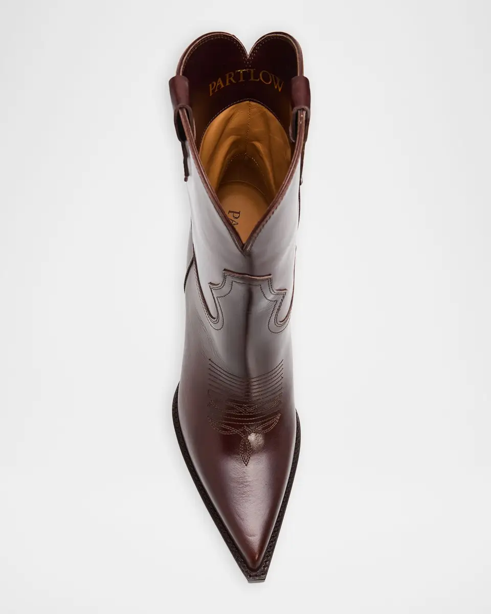 Partlow Katie Leather Western Stiletto Booties | Thumbnail 4
