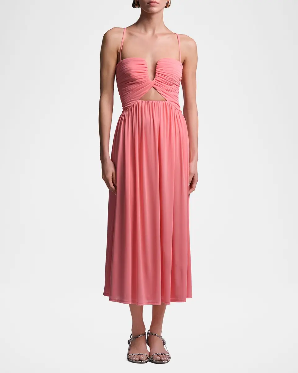 BCBGMAXAZRIA Mimi Sweetheart Cutout Jersey Midi Dress | Thumbnail 2 BCBGMAXAZRIA Mimi Sweetheart Cutout Jersey Midi Dress | Thumbnail 2