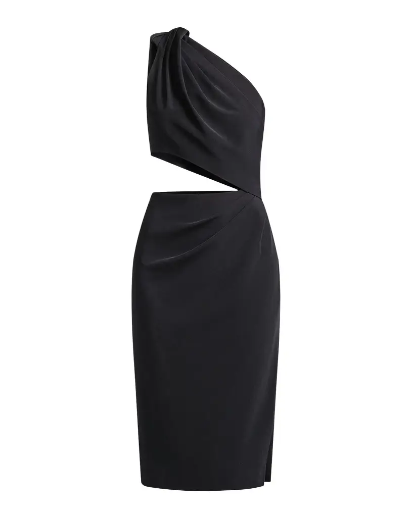 BCBGMAXAZRIA Isabel Cutout One-Shoulder Midi Dress | Image 1 BCBGMAXAZRIA Isabel Cutout One-Shoulder Midi Dress | Image 1