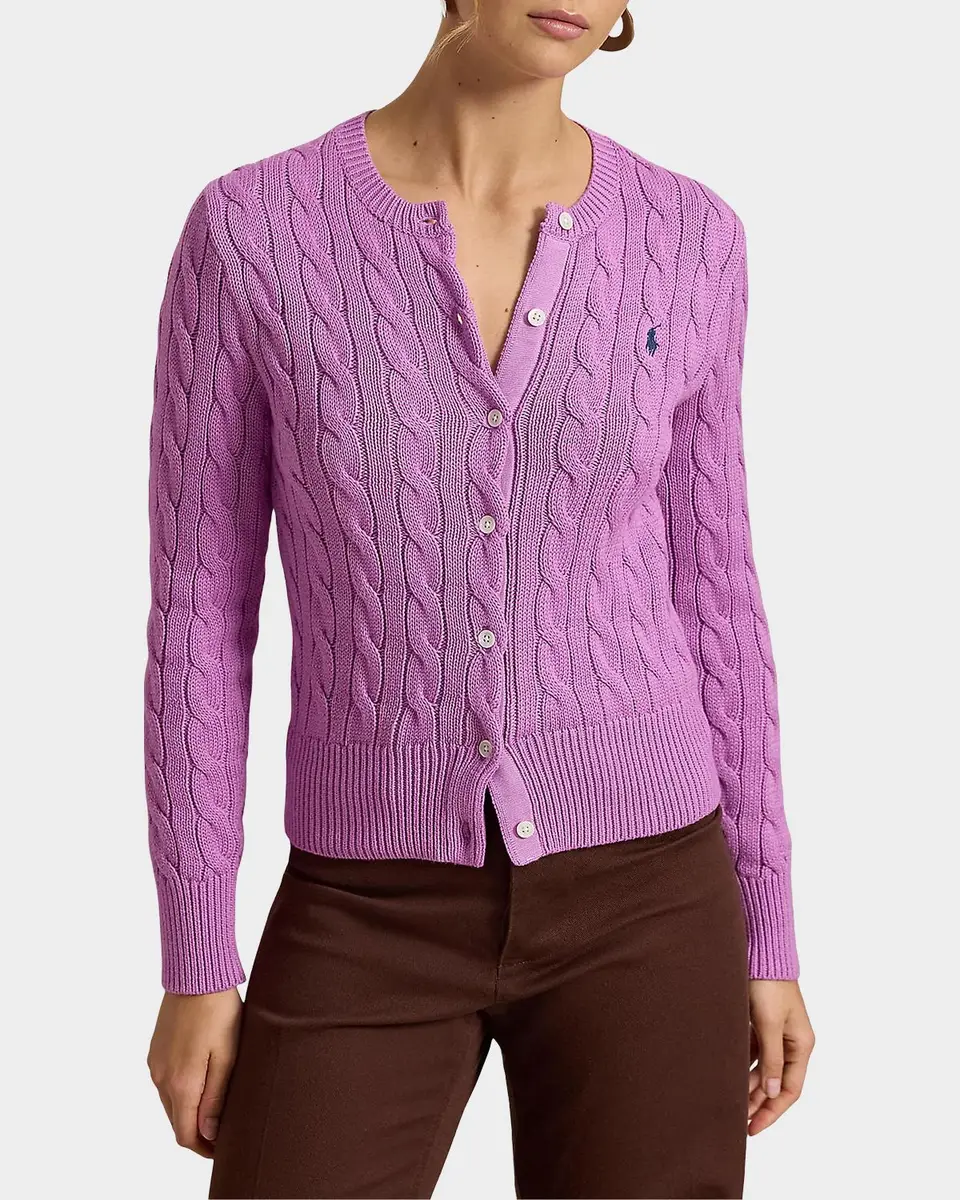Polo Ralph Lauren Cable-Knit Cotton Crewneck Cardigan | Thumbnail 4 Polo Ralph Lauren Cable-Knit Cotton Crewneck Cardigan | Thumbnail 4