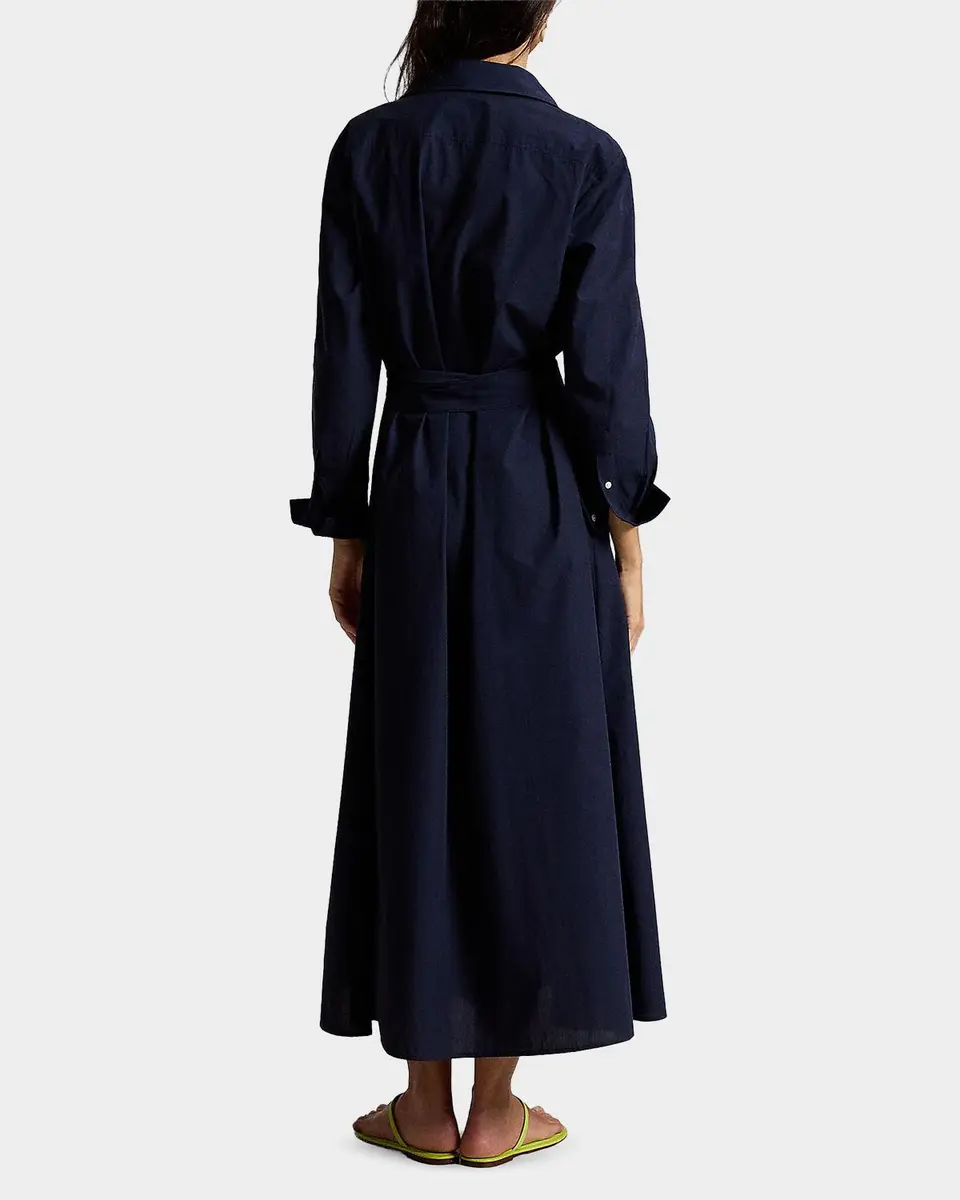 Polo Ralph Lauren Pleated Cotton Canvas Midi Shirtdress | Thumbnail 3 Polo Ralph Lauren Pleated Cotton Canvas Midi Shirtdress | Thumbnail 3