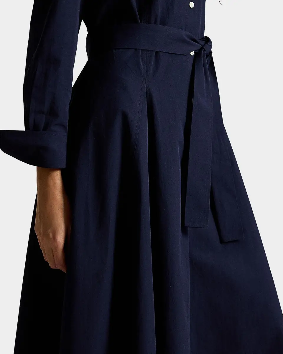 Polo Ralph Lauren Pleated Cotton Canvas Midi Shirtdress | Thumbnail 5 Polo Ralph Lauren Pleated Cotton Canvas Midi Shirtdress | Thumbnail 5