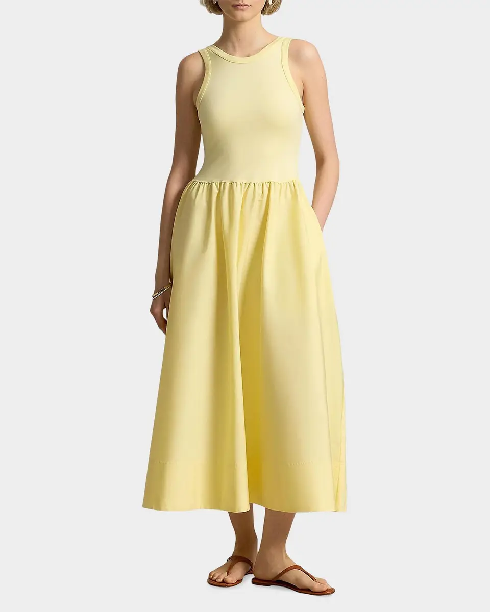 Polo Ralph Lauren Ponte-Bodice Sleeveless Midi Dress | Thumbnail 2 Polo Ralph Lauren Ponte-Bodice Sleeveless Midi Dress | Thumbnail 2