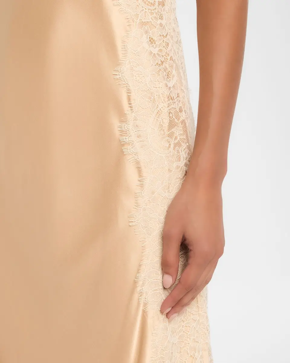 LoveShackFancy Shia Lace-Trim Silk-Blend A-Line Maxi Slipdress | Thumbnail 5